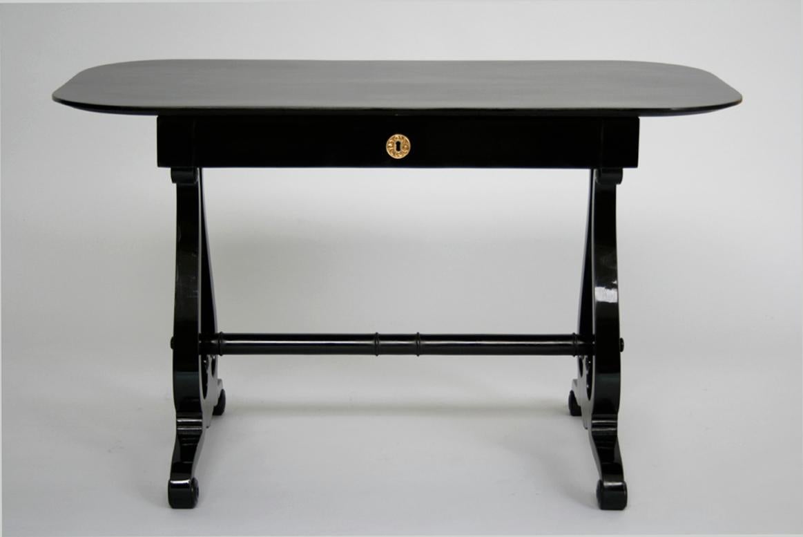 Austrian 19th Century Fine Biedermeier Ebonized Table. Vienna, c. 1825. For Sale
