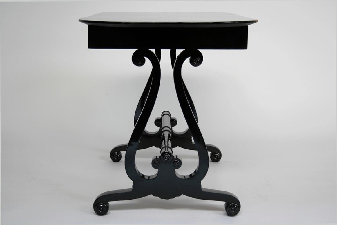 Pearwood 19th Century Fine Biedermeier Ebonized Table. Vienna, c. 1825. For Sale