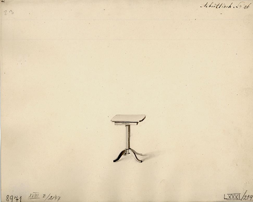Austrian 19th Century Fine Biedermeier Mahogany Side Table. Vienna, c. 1820-25. For Sale