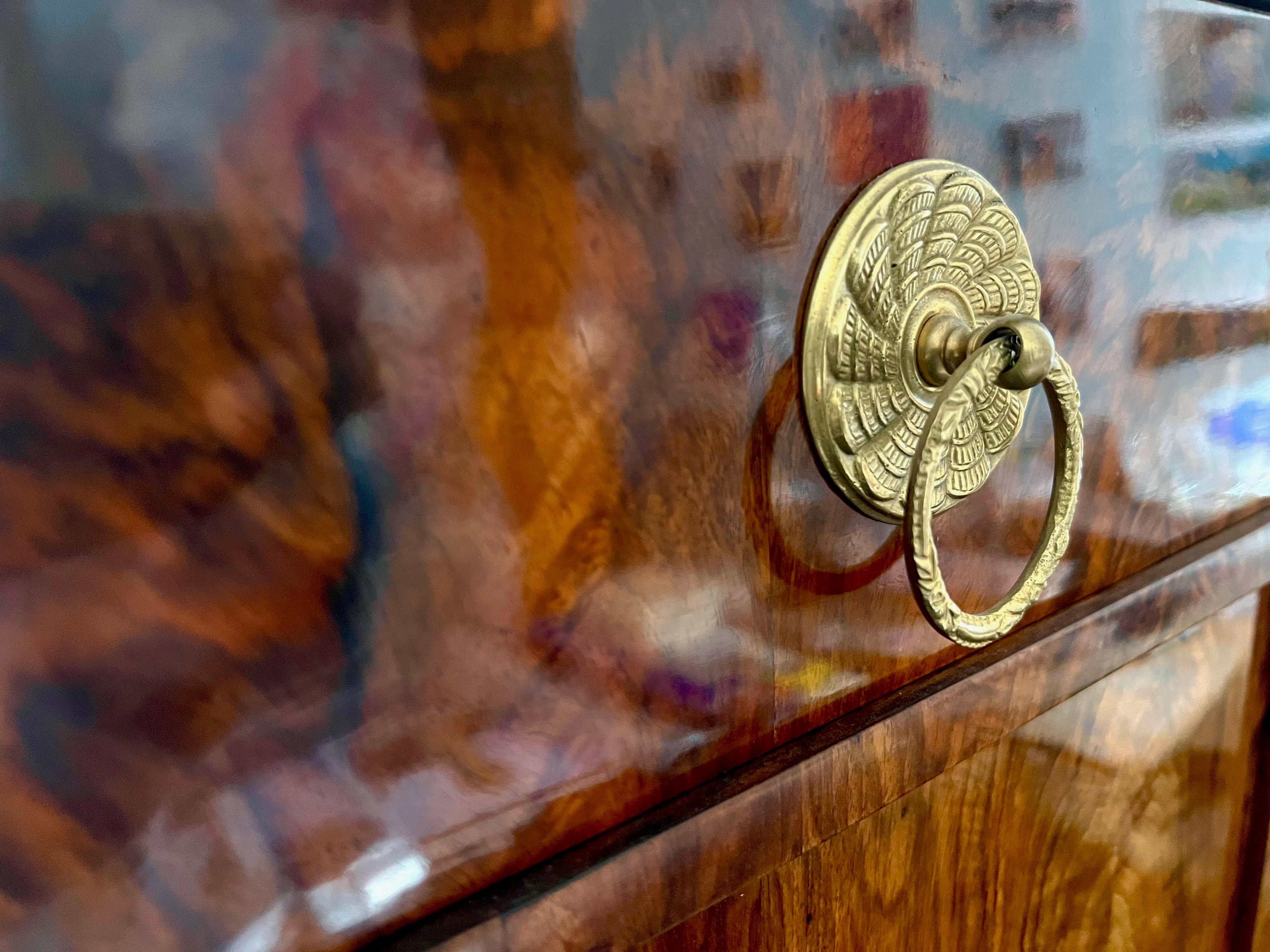19th Century Fine Biedermeier Tall Trumeau Chest, c. 1825. In Good Condition For Sale In Vienna, AT