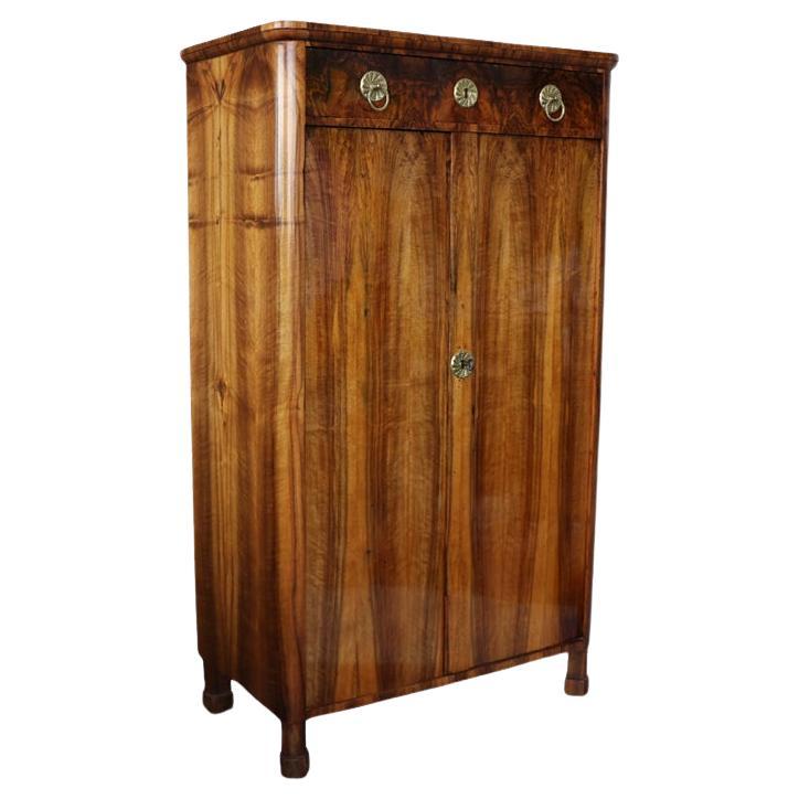 19th Century Fine Biedermeier Tall Trumeau Chest, c. 1825.