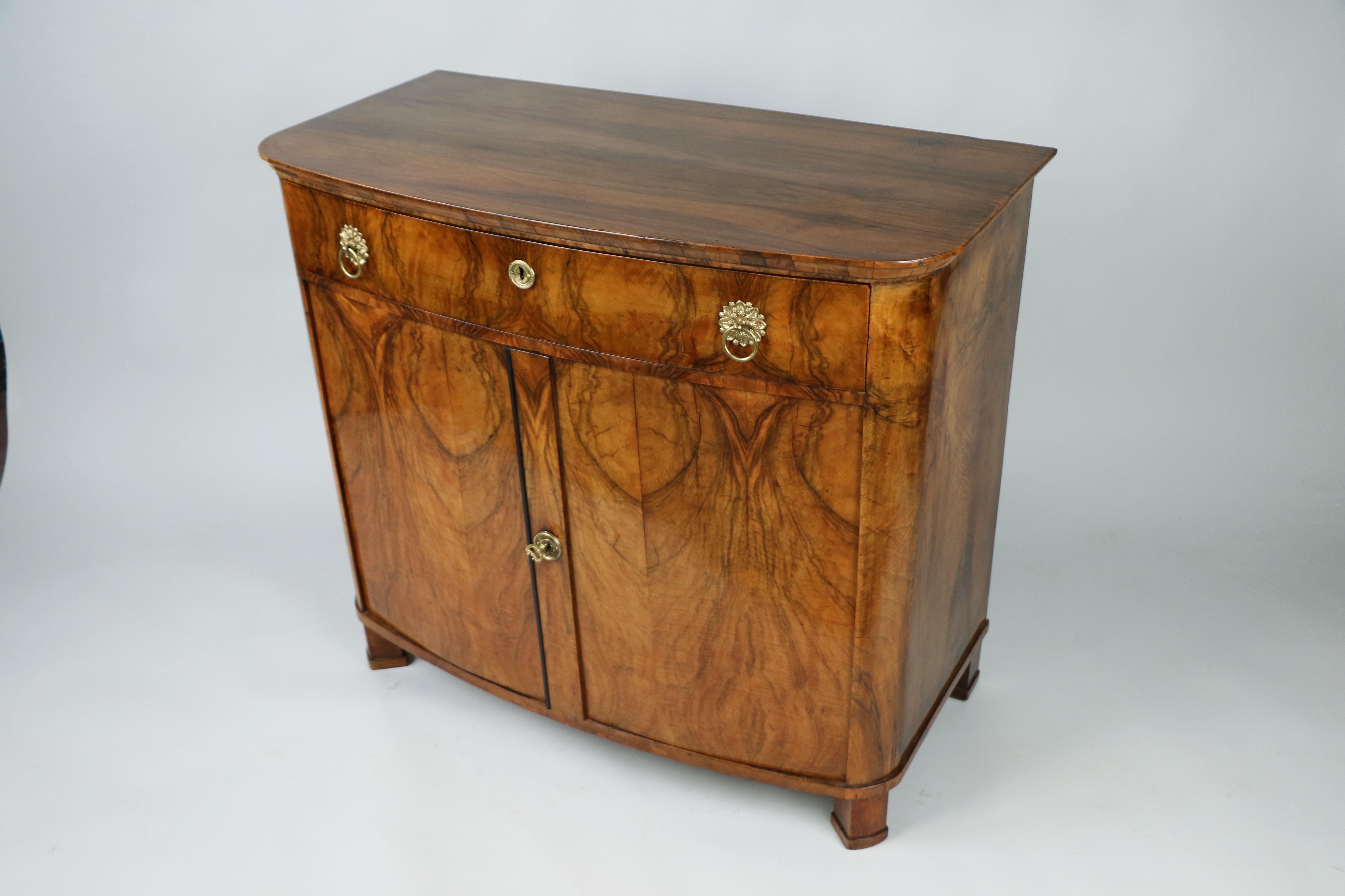 Polished 19th Century Fine Biedermeier Trumeau Commode. Vienna, c. 1825. For Sale