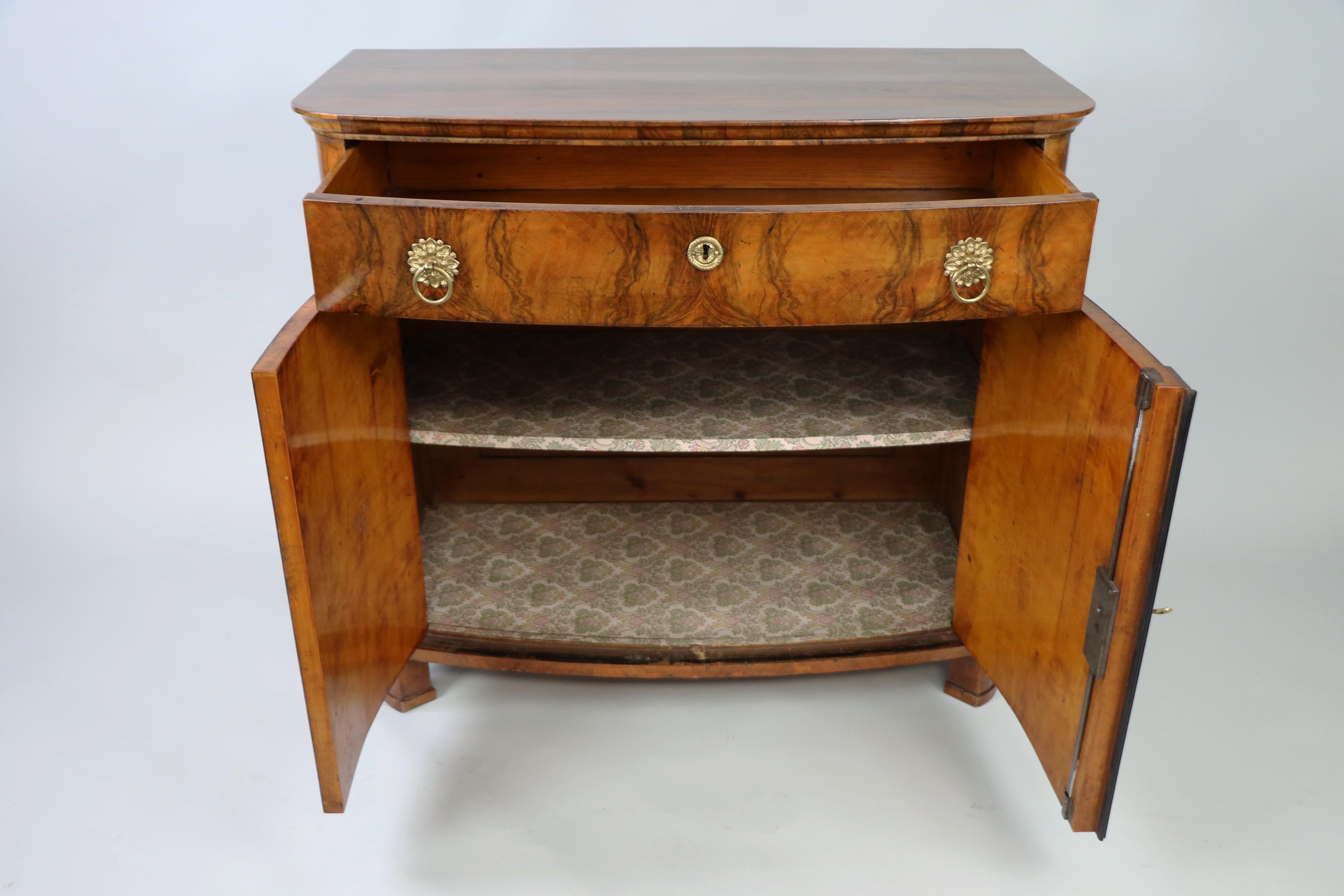 Brass 19th Century Fine Biedermeier Trumeau Commode. Vienna, c. 1825. For Sale