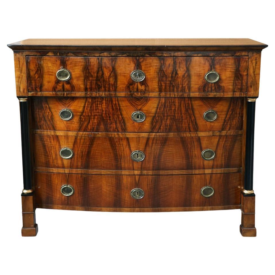 19th Century Fine Biedermeier Walnut Chest. Vienna, c. 1825.