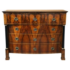 19th Century Fine Biedermeier Walnut Chest. Vienna, c. 1825.