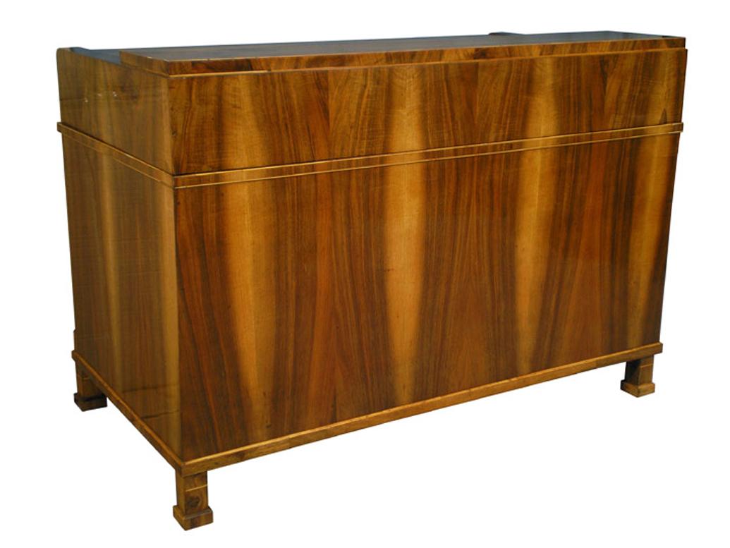 Maple 19th Century Fine Biedermeier Walnut Drop Front Desk. Vienna, c. 1825. For Sale