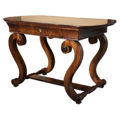 19th Century Fine Biedermeier Walnut Side Table. Vienna, c. 1825.