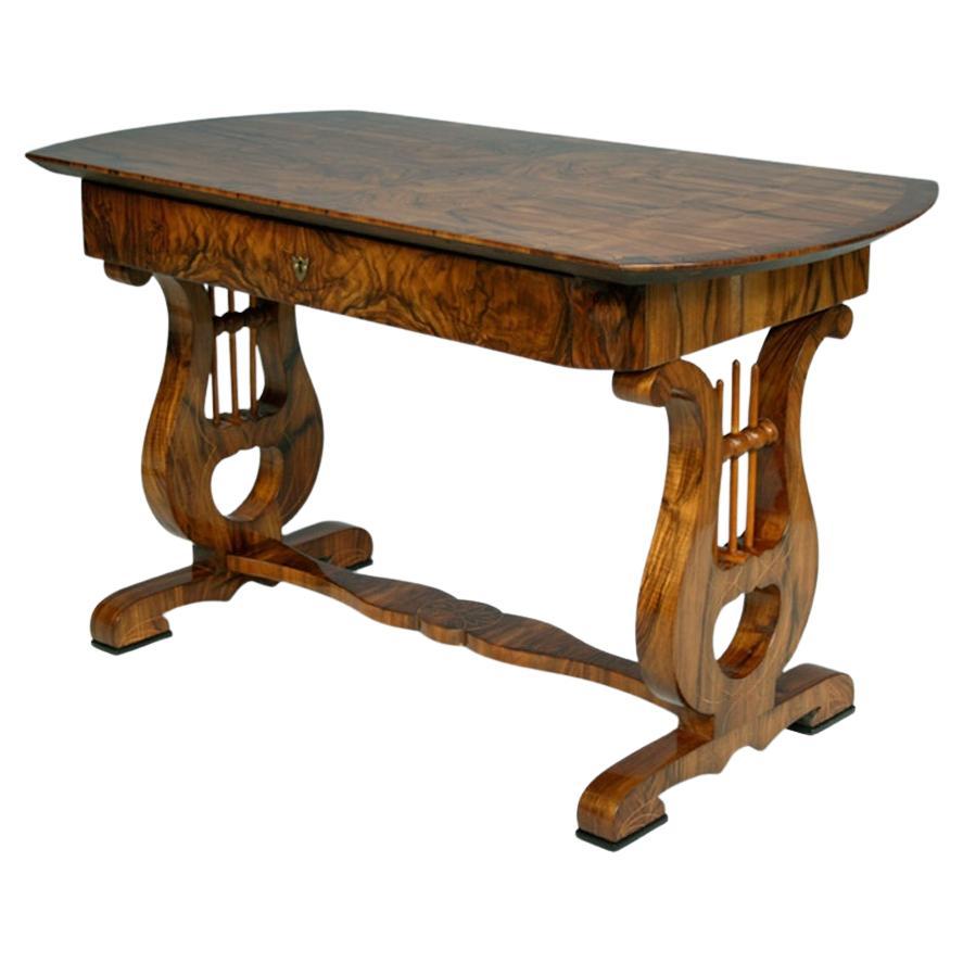19th Century Fine Biedermeier Walnut Table. Vienna, c. 1825. For Sale
