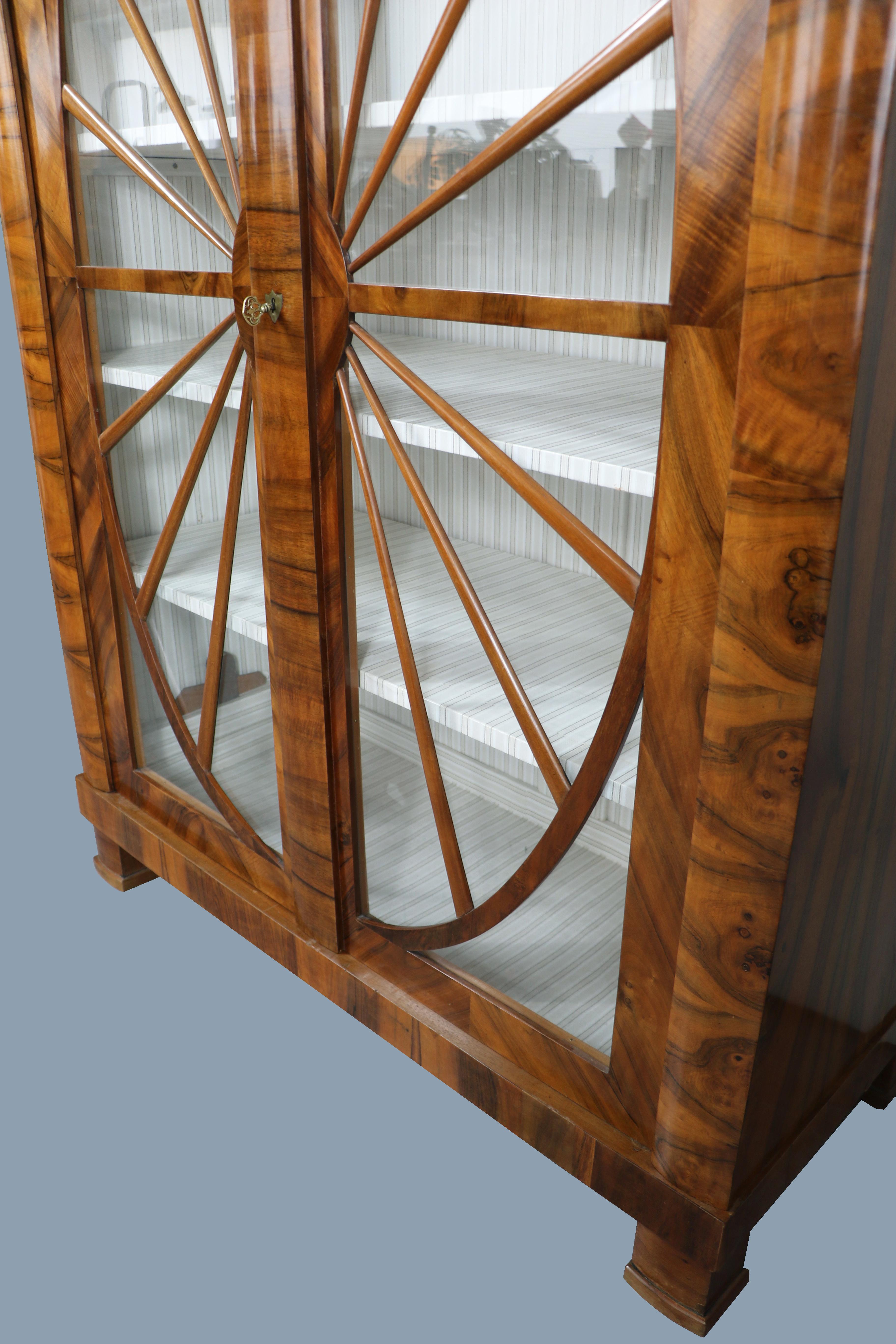 19th Century Fine Biedermeier Walnut Vitrine. Vienna, c. 1825. For Sale ...