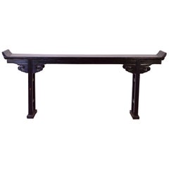 19th Century Fine Chinese Black Laquered Console