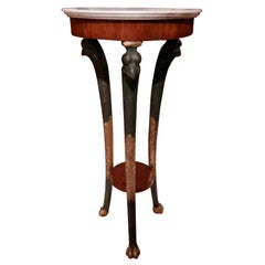 19th Century Fine Empire Mahogany and Parcel Gilt Marble Top Gueridon Pedestal
