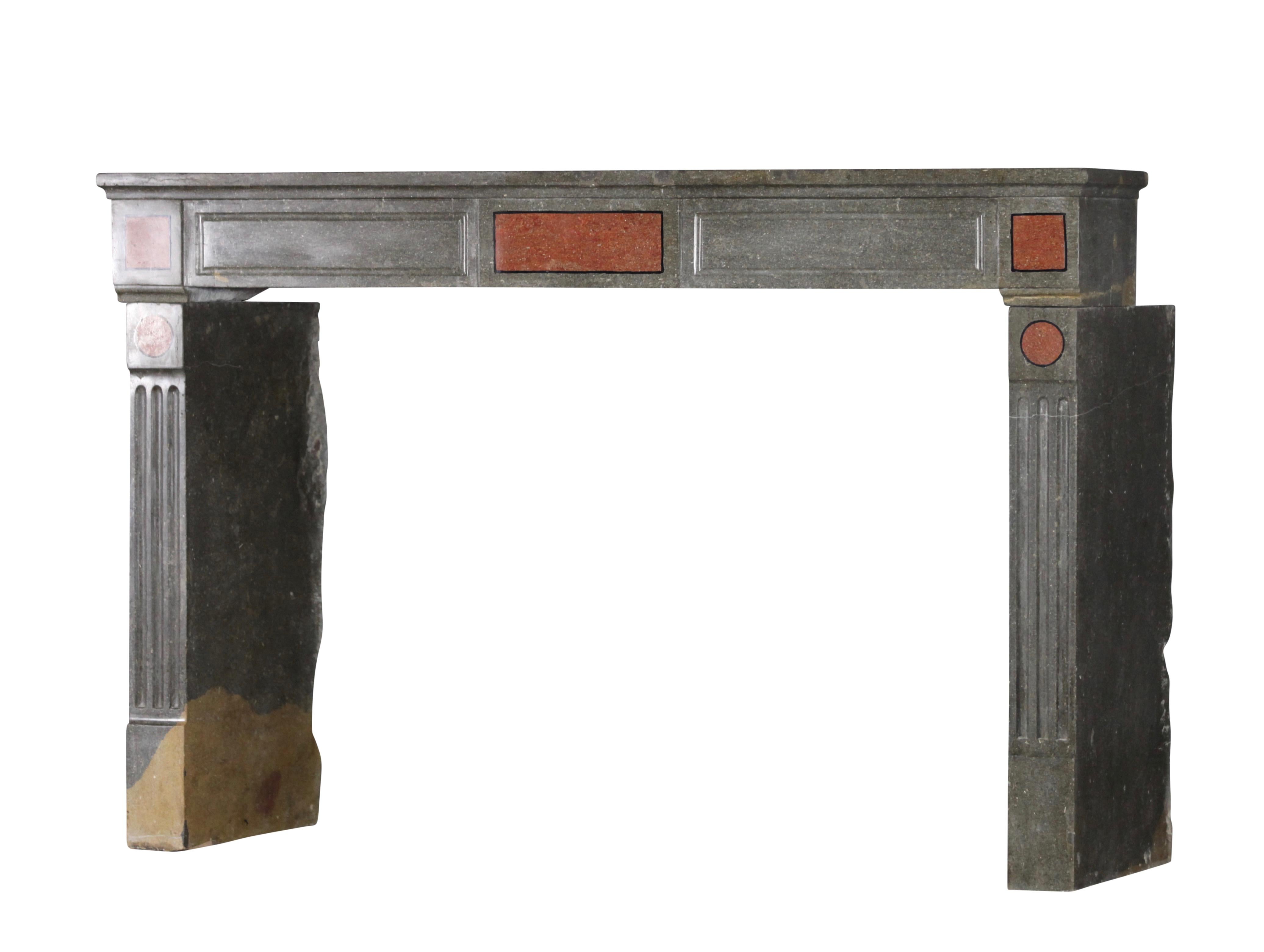 Stone 19th Century Fine European Antique Fireplace Mantle For Sale