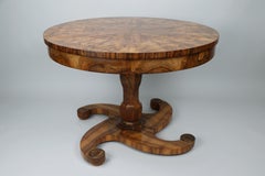 19th Century Exceptional Extendable Biedermeier Walnut Table. Vienna, c. 1825.