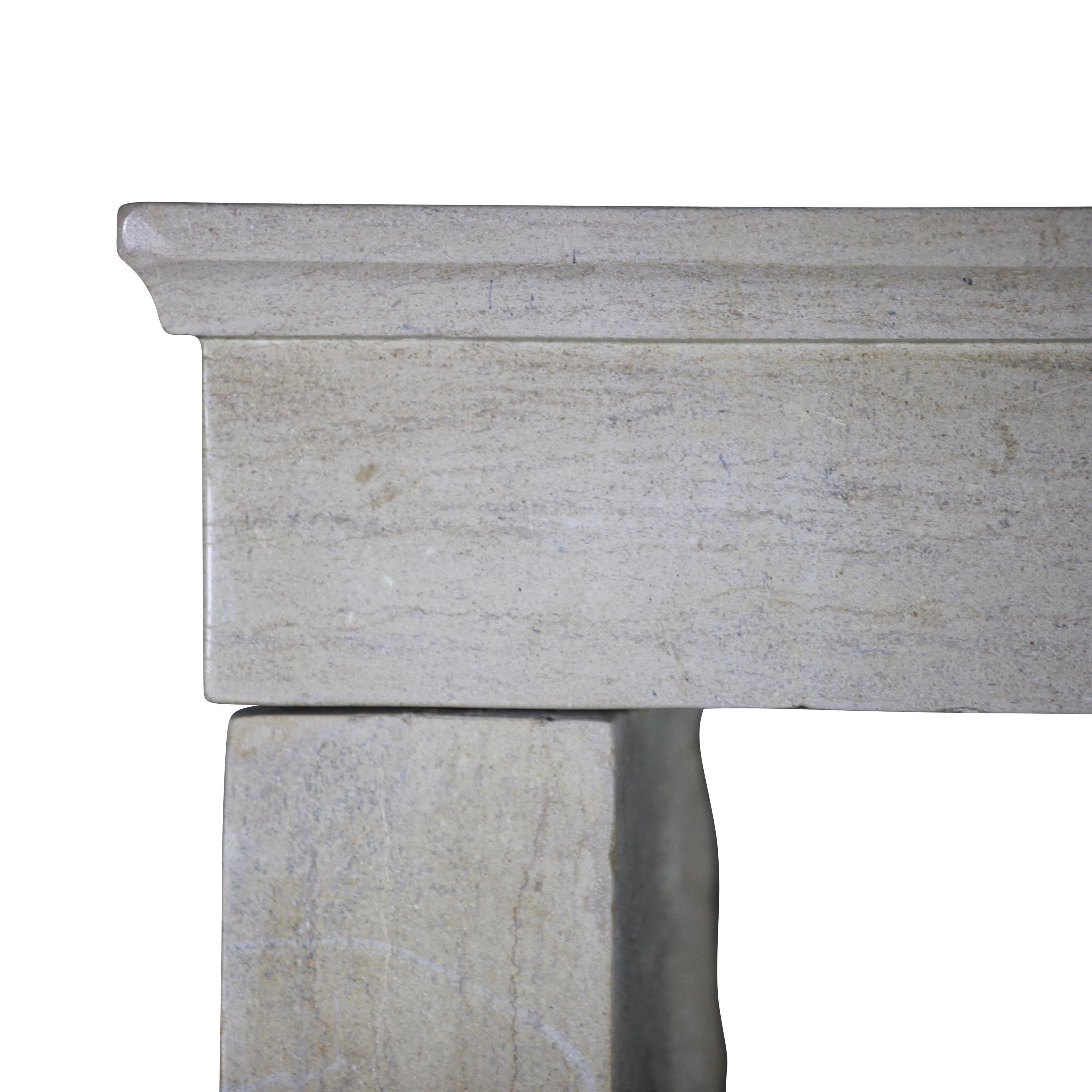 19. Jahrhundert Feine französische antike Kaminumrandung aus Kalkstein (Französisch) im Angebot