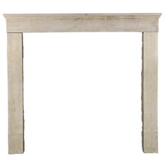 19th Century Fine French Antique Fireplace Surround in Limestone