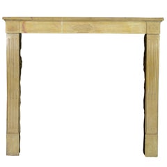 19th Century Fine French Elegant Limestone Antique Fireplace Surround