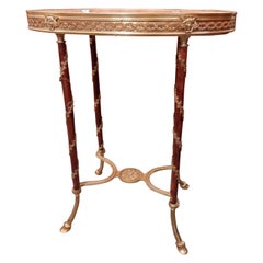 19th Century Fine French Gilt Bronze and Marble-Top Guéridon Table