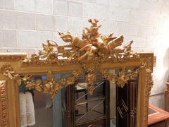 19th Century Fine French Gilt Carved Mirror with Fine Details