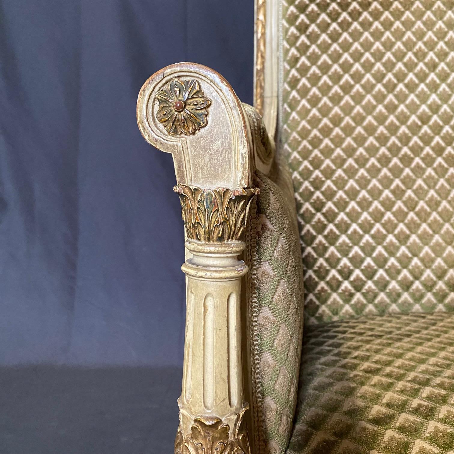 19th Century Fine French Louis XVI Carved Five Piece Livingroom Set In Good Condition For Sale In Hopewell, NJ