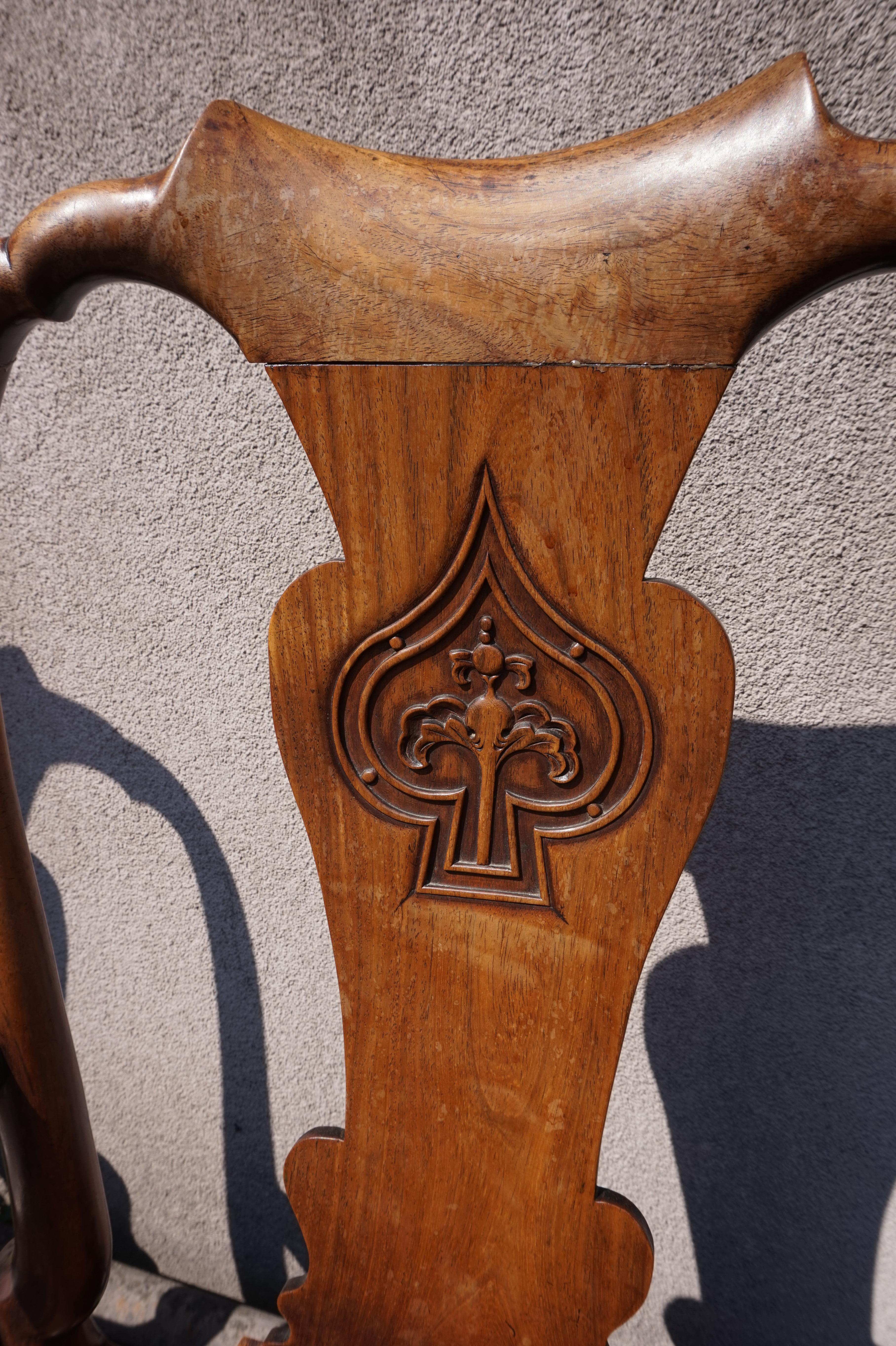 19th Century Fine Hand-Carved Rosewood Chinese Mahjong Chairs 7