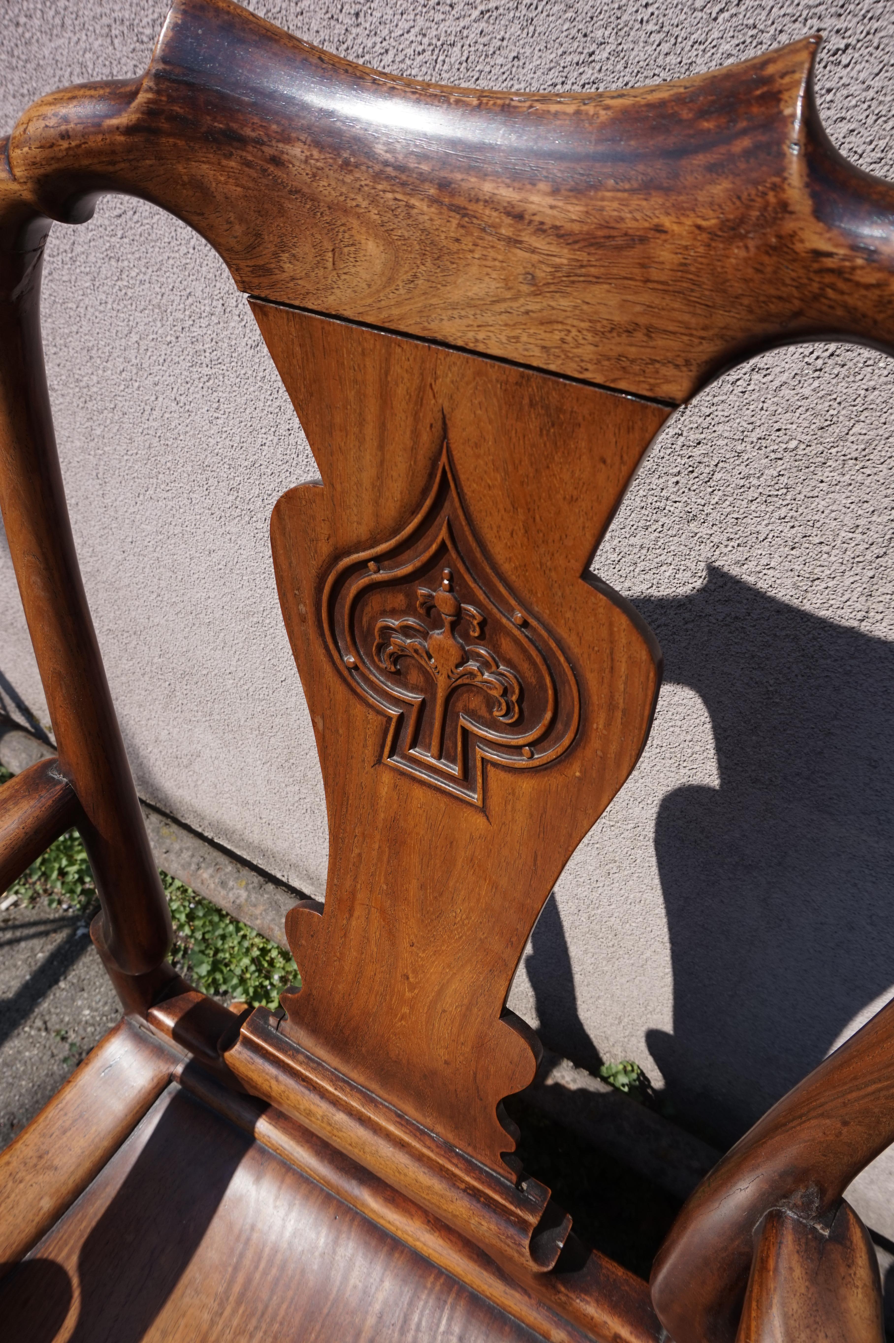 19th Century Fine Hand-Carved Rosewood Chinese Mahjong Chairs 8