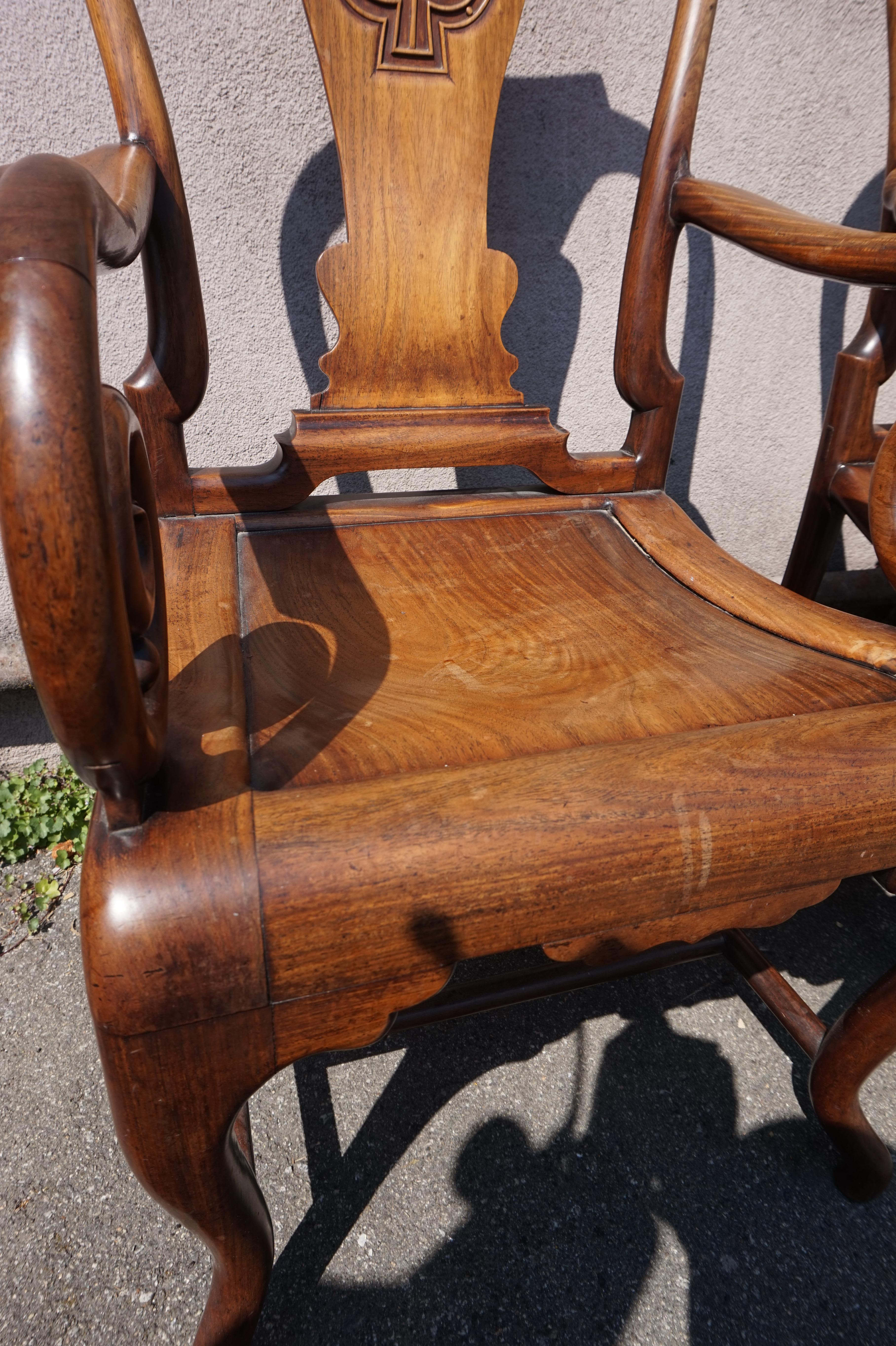 19th Century Fine Hand-Carved Rosewood Chinese Mahjong Chairs 1
