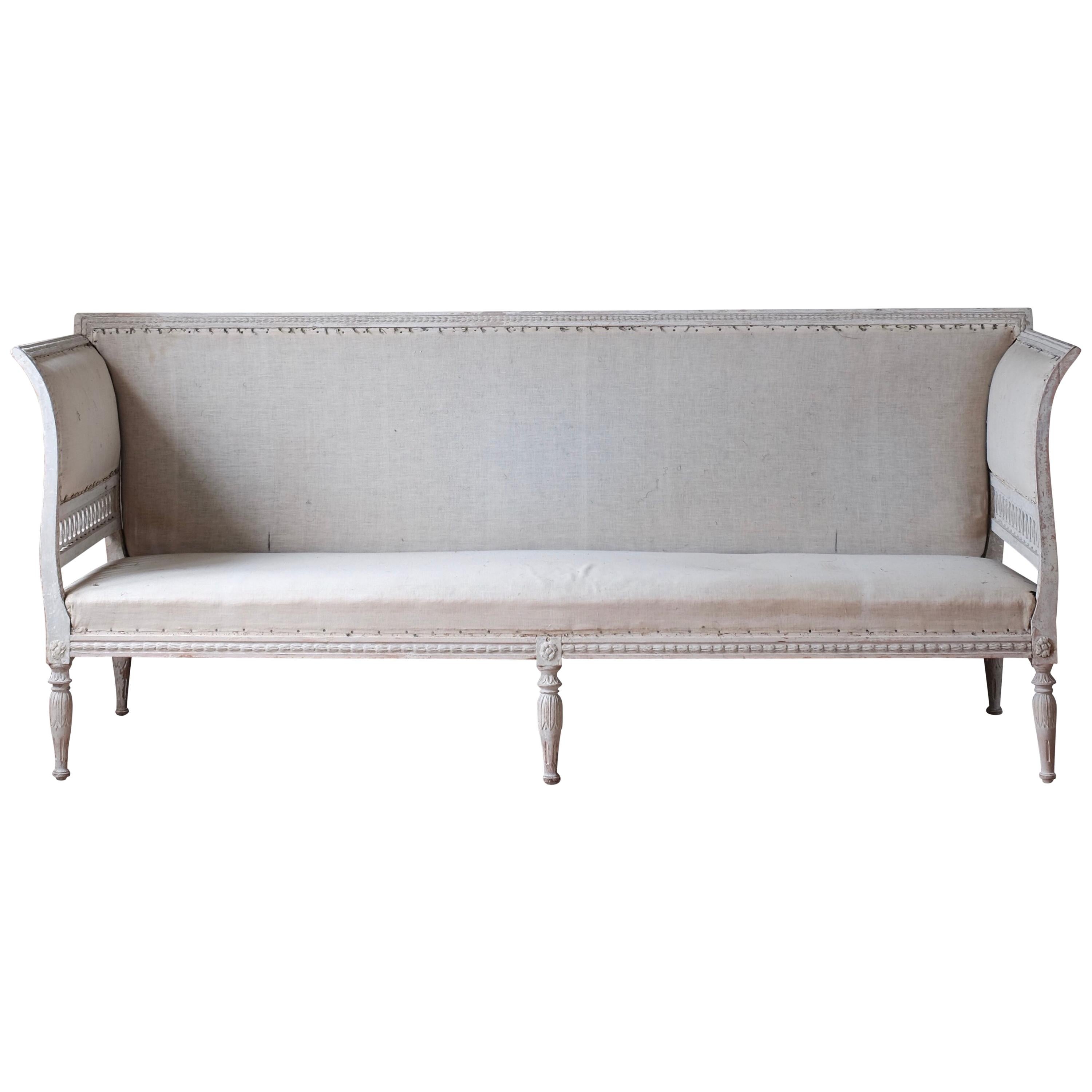 19th Century Fine Late Gustavian Sofa
