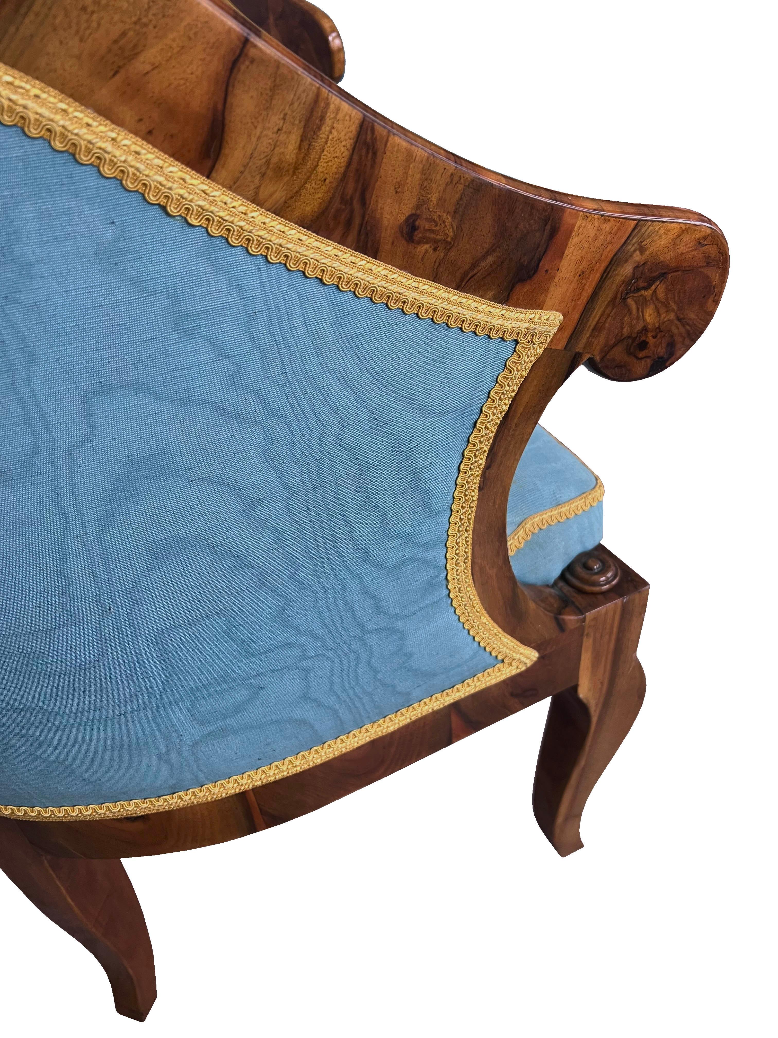 Paire de bergères Biedermeier du 19ème siècle Vienne, vers 1825. en vente 3