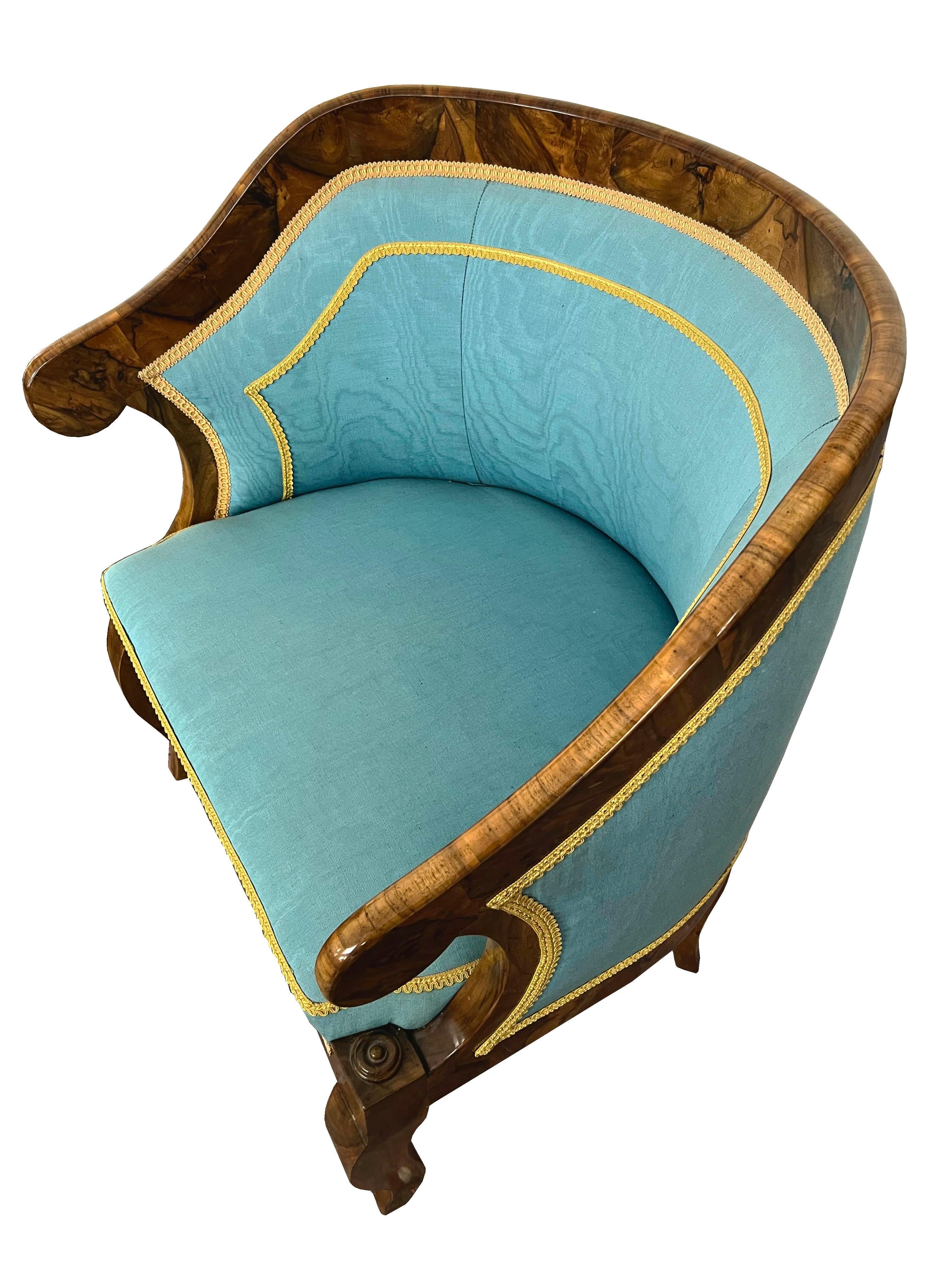 Poli Paire de bergères Biedermeier du 19ème siècle Vienne, vers 1825. en vente