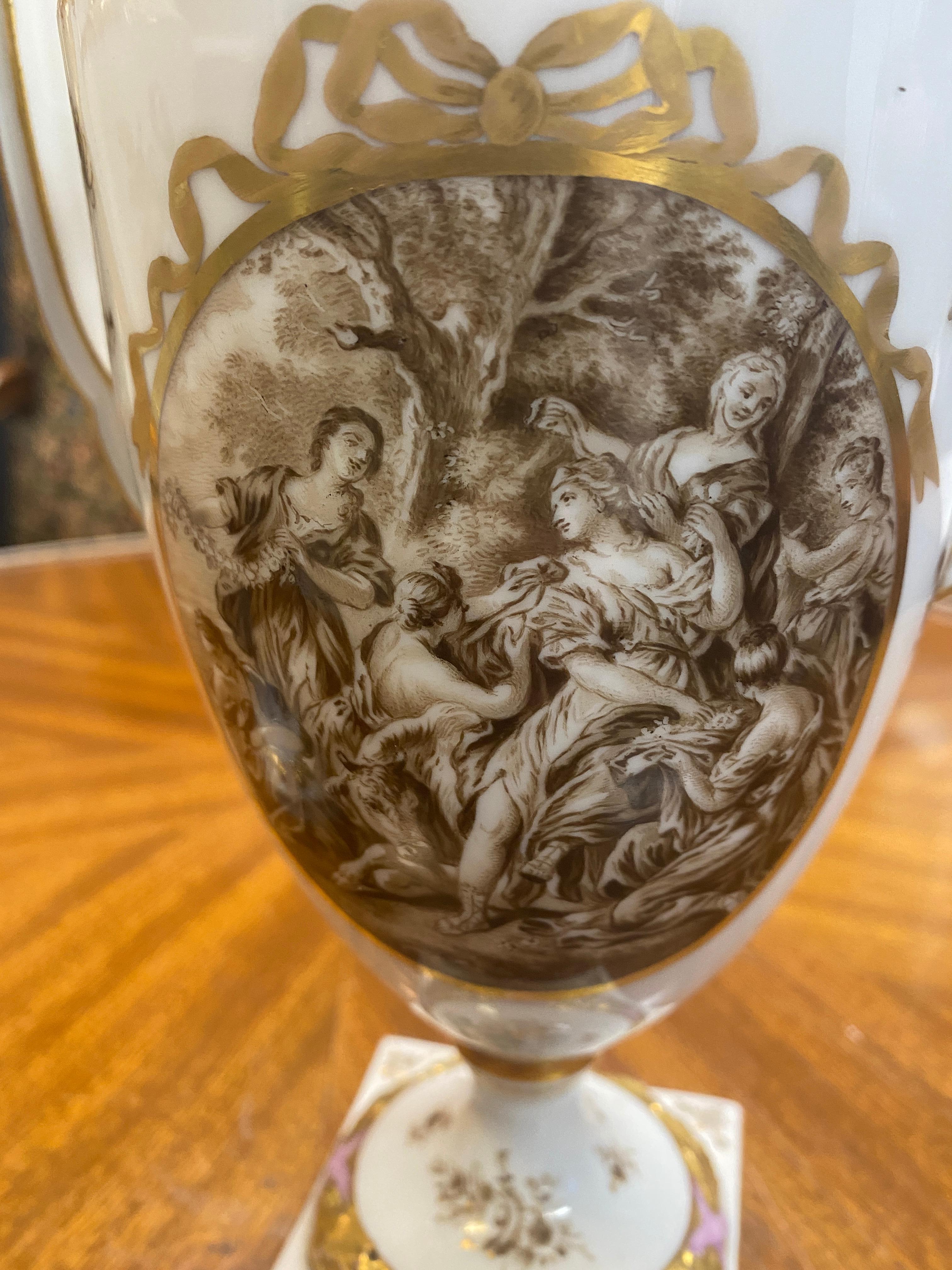 Paire de vases de style Jacob Petit du 19ème siècle en vente 5