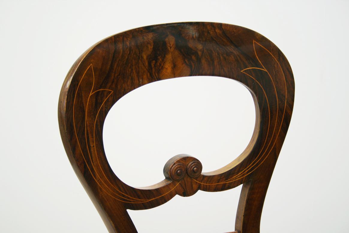 Autrichien Paire de chaises Biedermeier du 19ème siècle Vienne, vers 1825. en vente