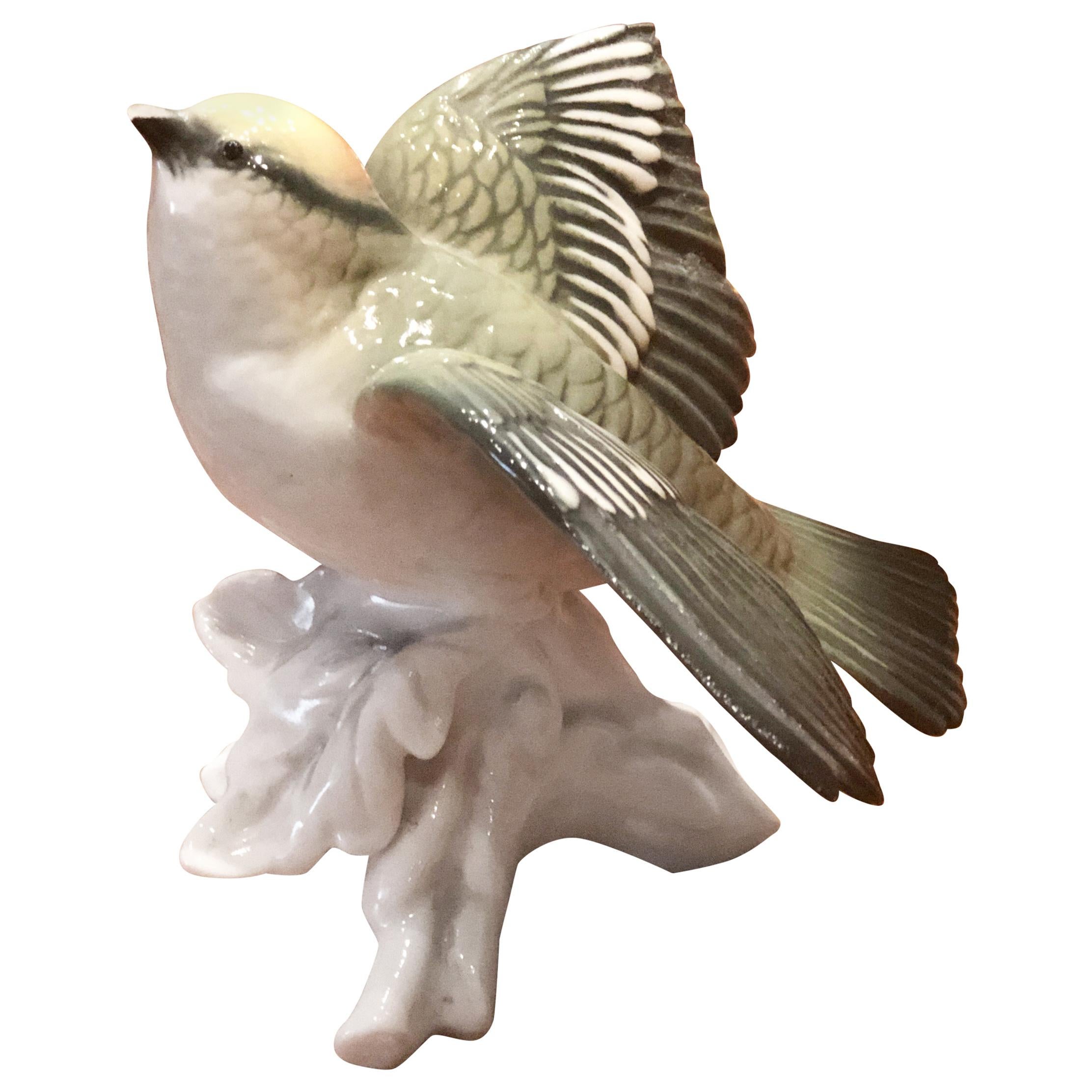 Vogelfigur aus feinem Porzellan des 19. Jahrhunderts von ENS Deutschland im Angebot