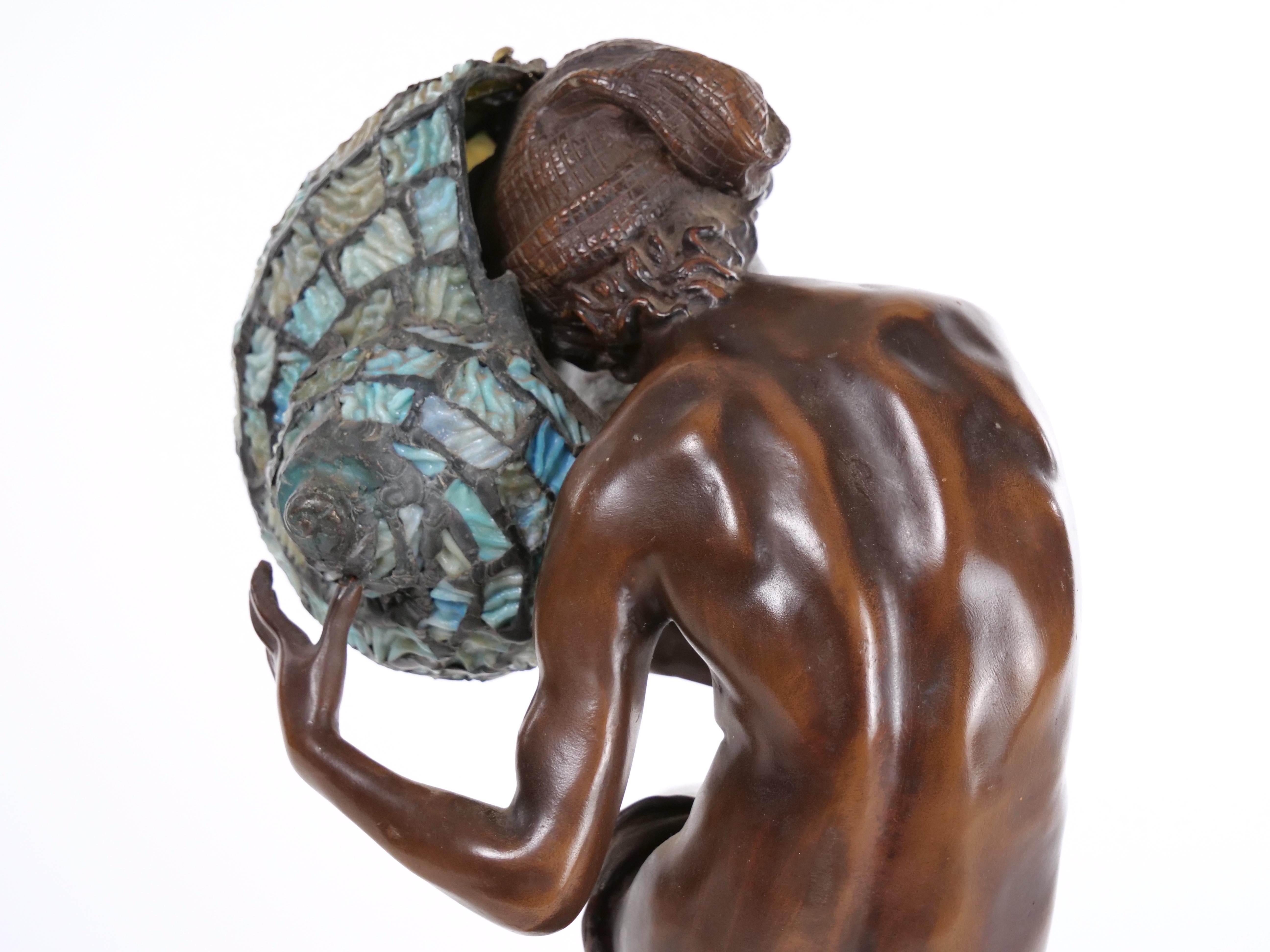 19th Century Fine Quality Bronze Figural Lamp For Sale 4