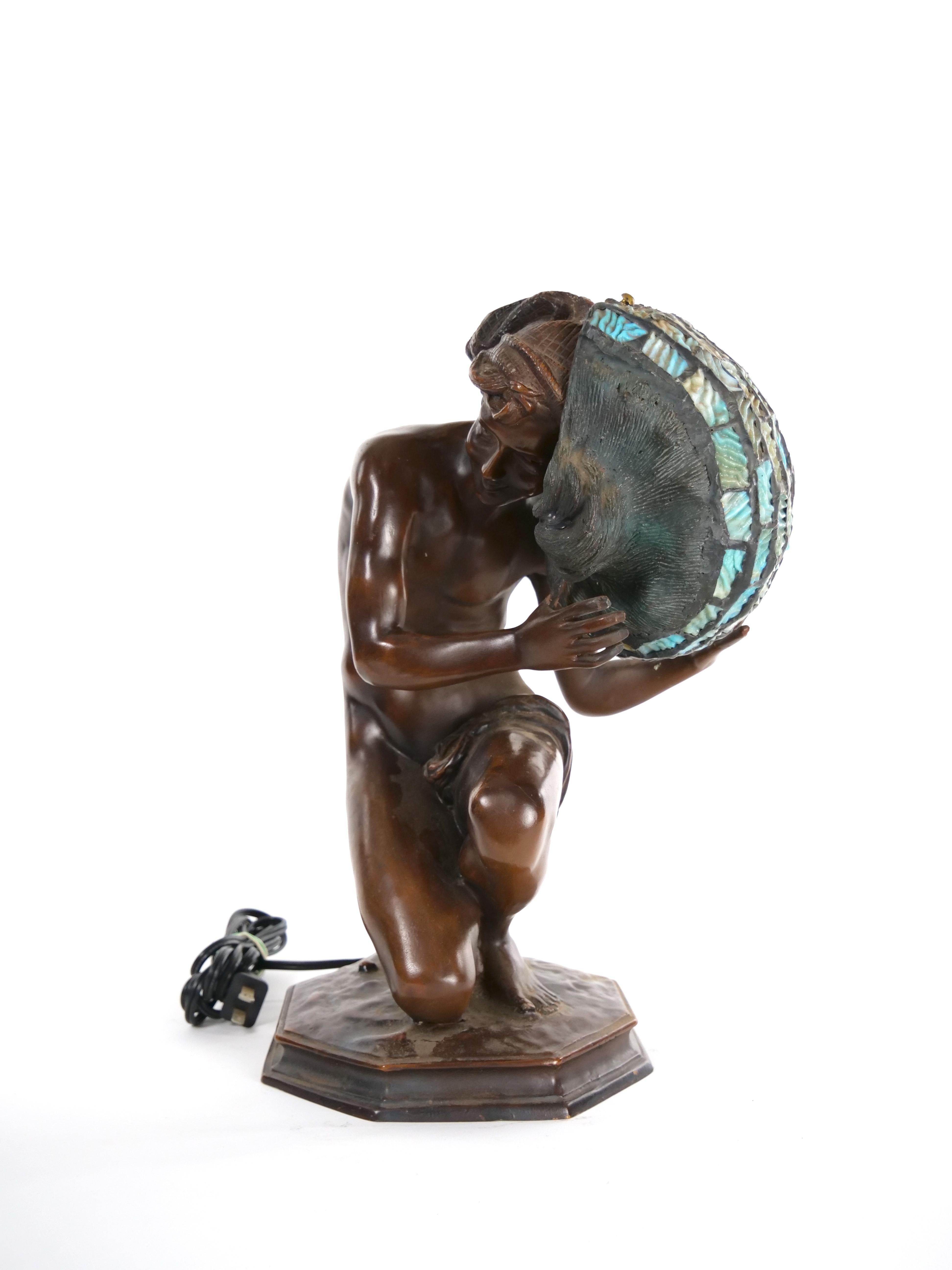 Lampe figurative en bronze de qualité supérieure du XIXe siècle Bon état - En vente à Tarry Town, NY