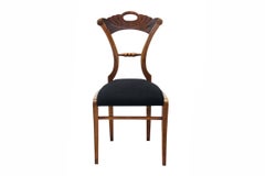 19th Century Fine Set of Three Biedermeier Walnut Chairs. Vienna, c. 1825.