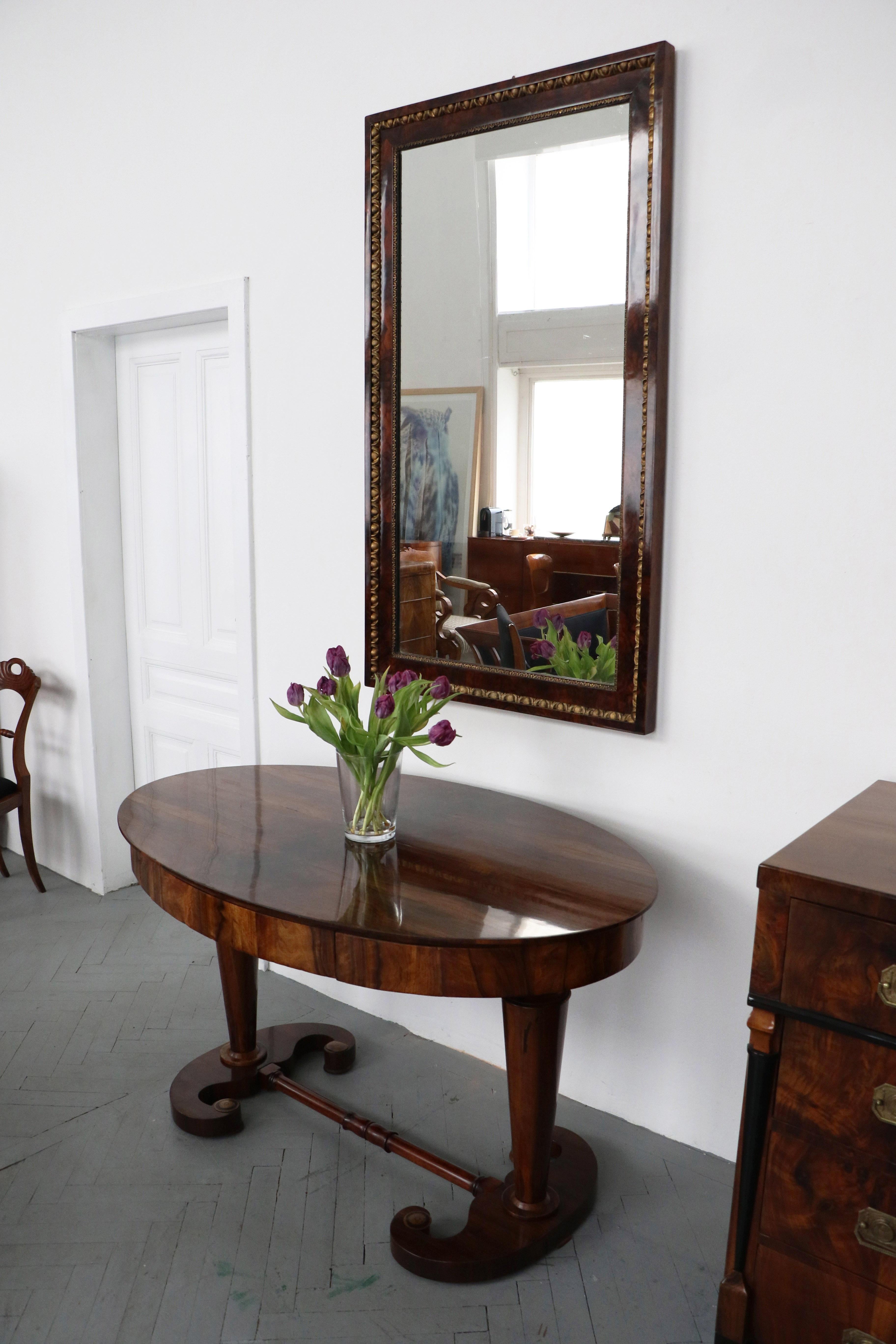 19th Century Fine Biedermeier Set of Two Armchairs and Table. Vienna, c. 1825. For Sale 5