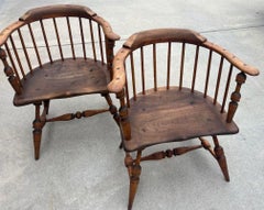 19th Century Firehouse Windsor Armchairs