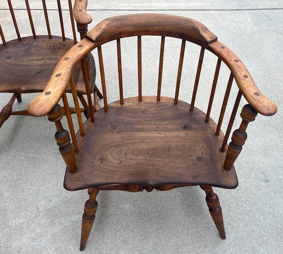 Adirondack 19th Century Firehouse Windsor Armchairs For Sale