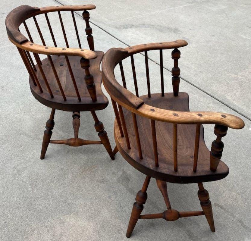 19th Century Firehouse Windsor Armchairs In Good Condition For Sale In Los Angeles, CA