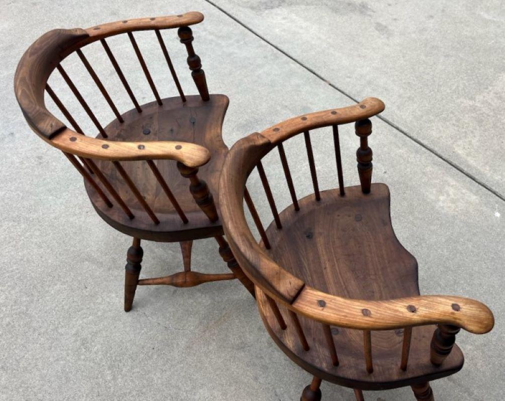 Wood 19th Century Firehouse Windsor Armchairs For Sale