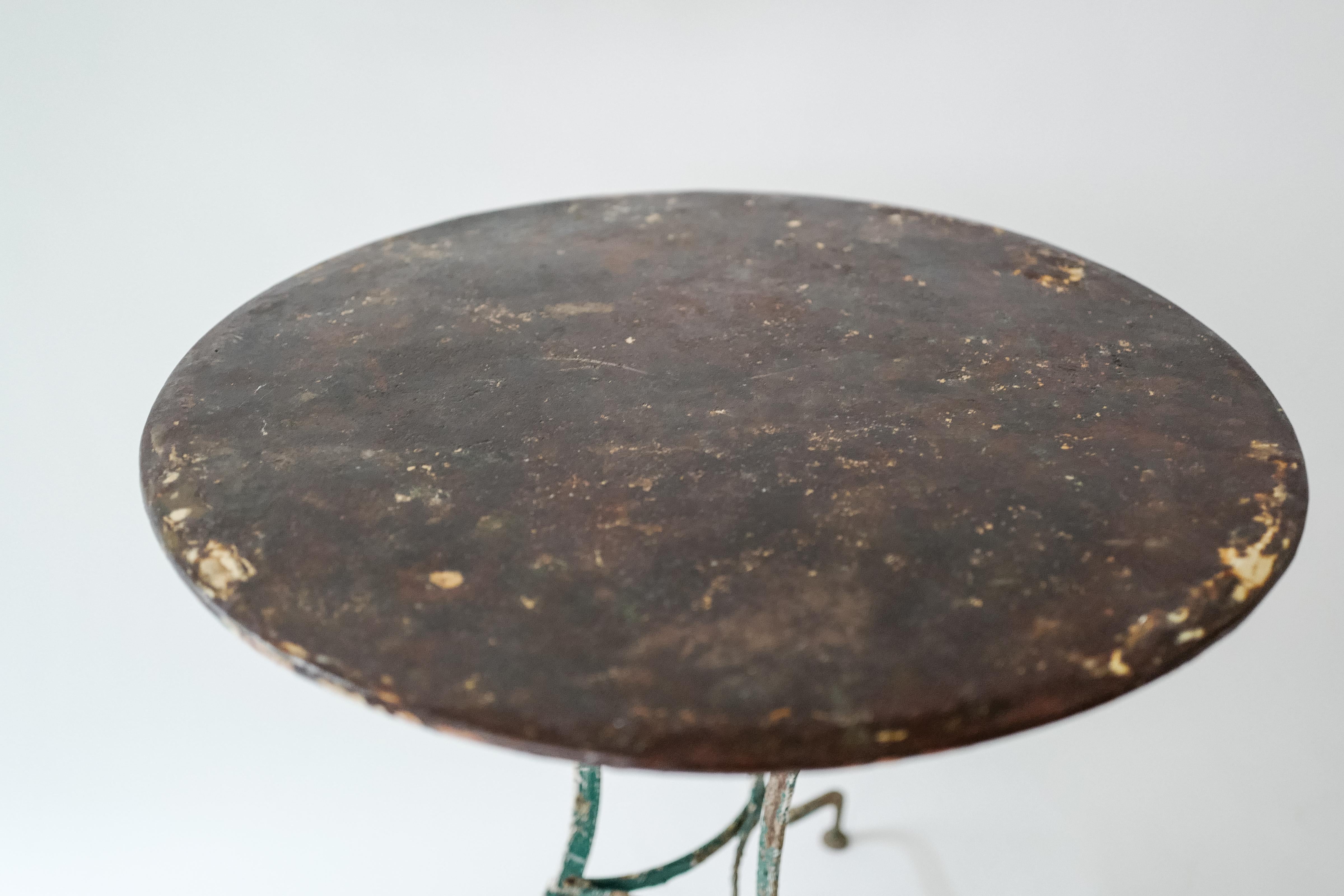 19th Century Firenze Iron Round Bistro Table Garden Table For Sale 1
