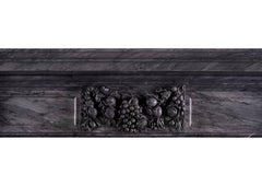 19th Century Fireplace in Italian Bardiglio Marble