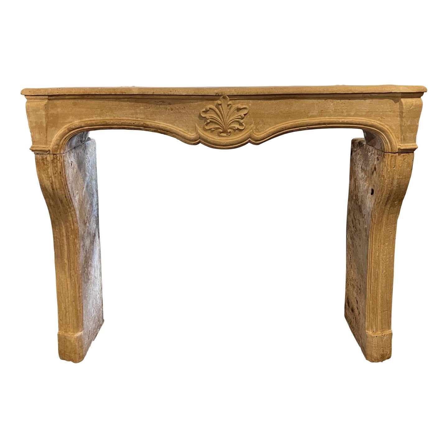 19th Century Fireplace Mantel in Burgundy Stone For Sale