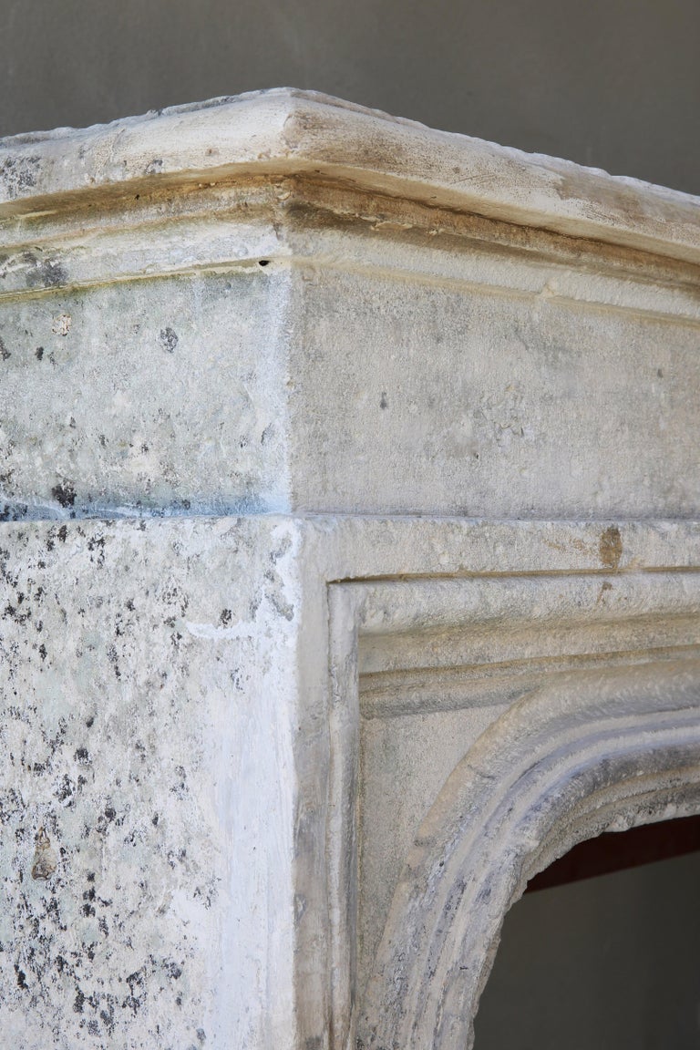 19th Century Fireplace of French Limestone For Sale at 1stDibs