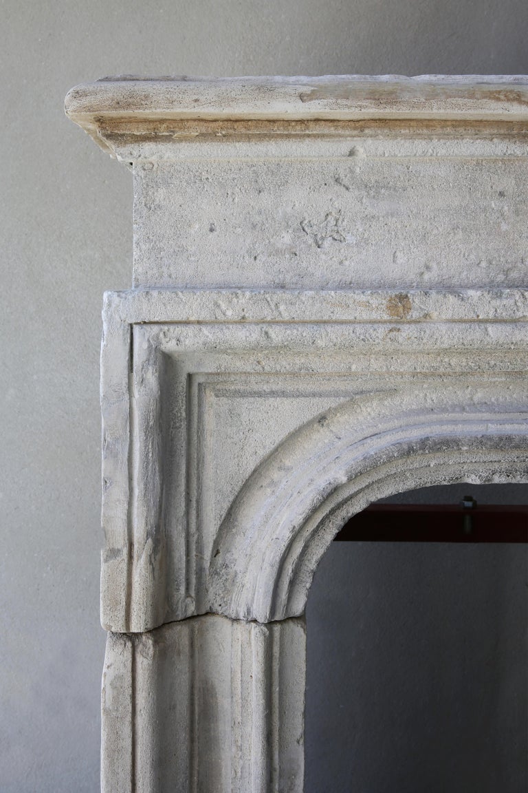 19th Century Fireplace of French Limestone For Sale at 1stDibs