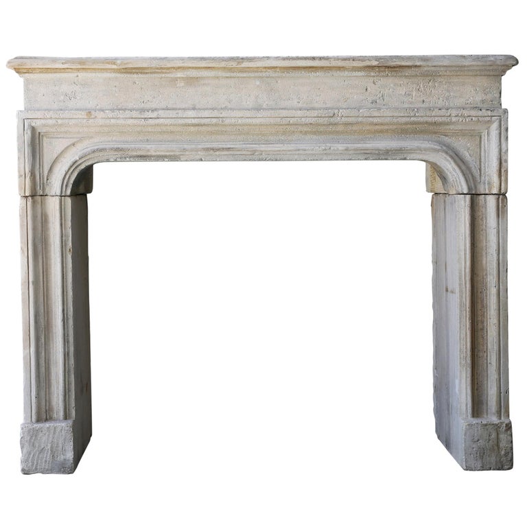 19th Century Fireplace of French Limestone For Sale at 1stDibs