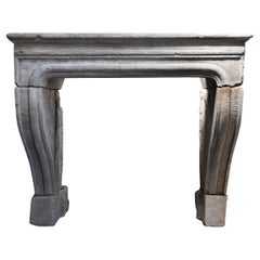 19th Century Fireplace of French Limestone in Style of Louis XIV