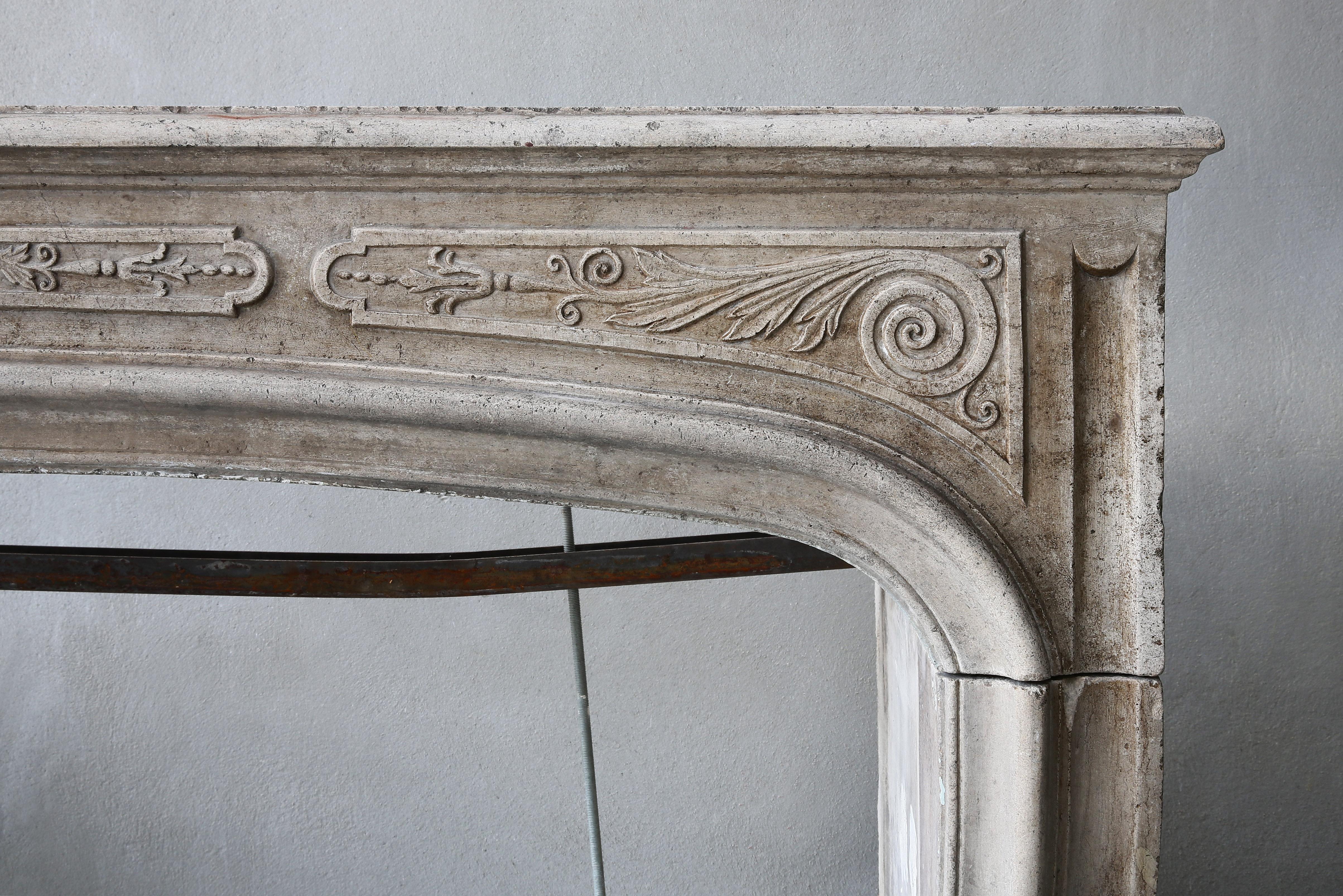 Other 19th Century Fireplace of French Marble Stone in Style of Louis XIV For Sale