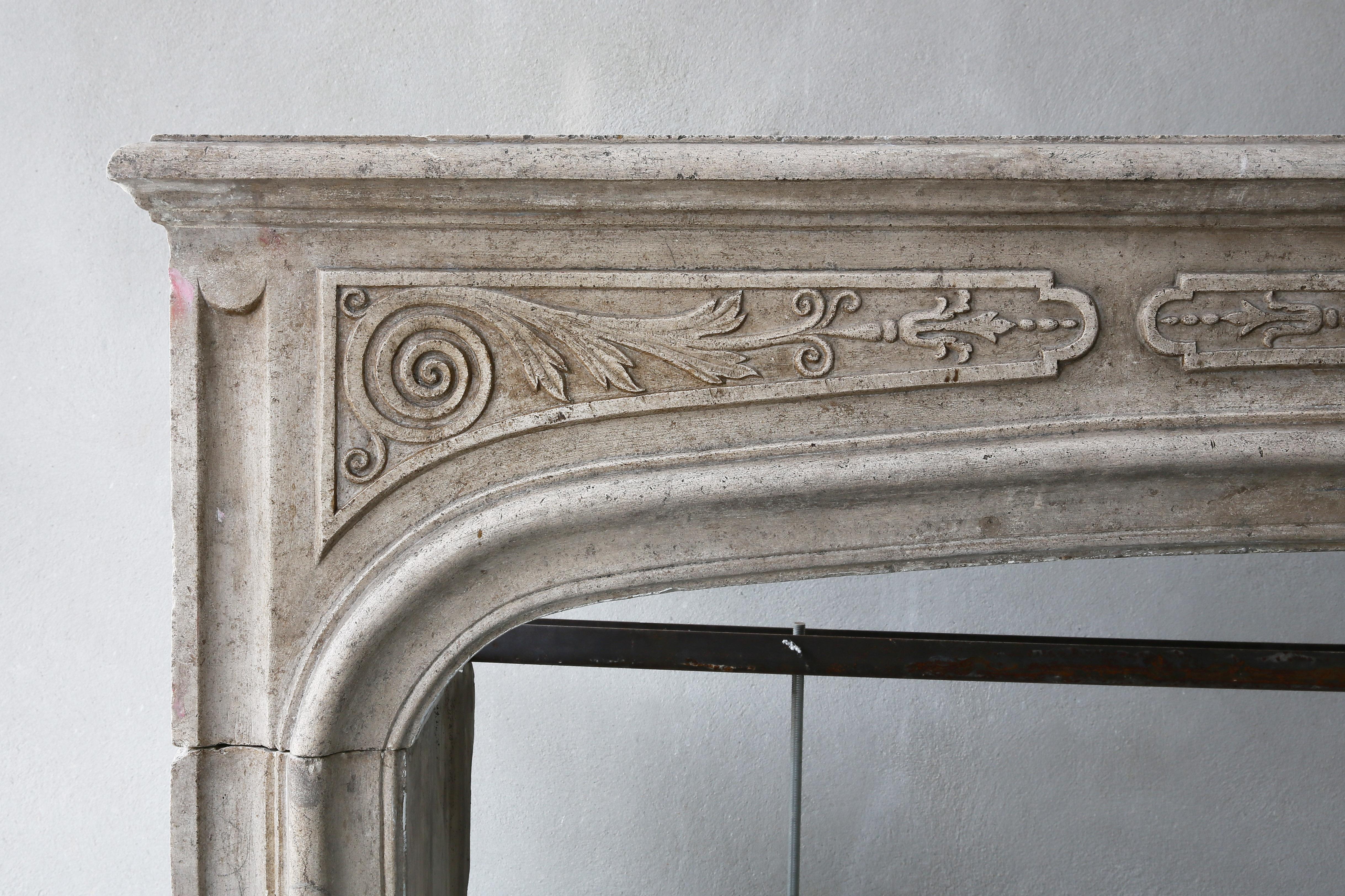 Other 19th Century Fireplace of French Marble Stone in Style of Louis XIV For Sale