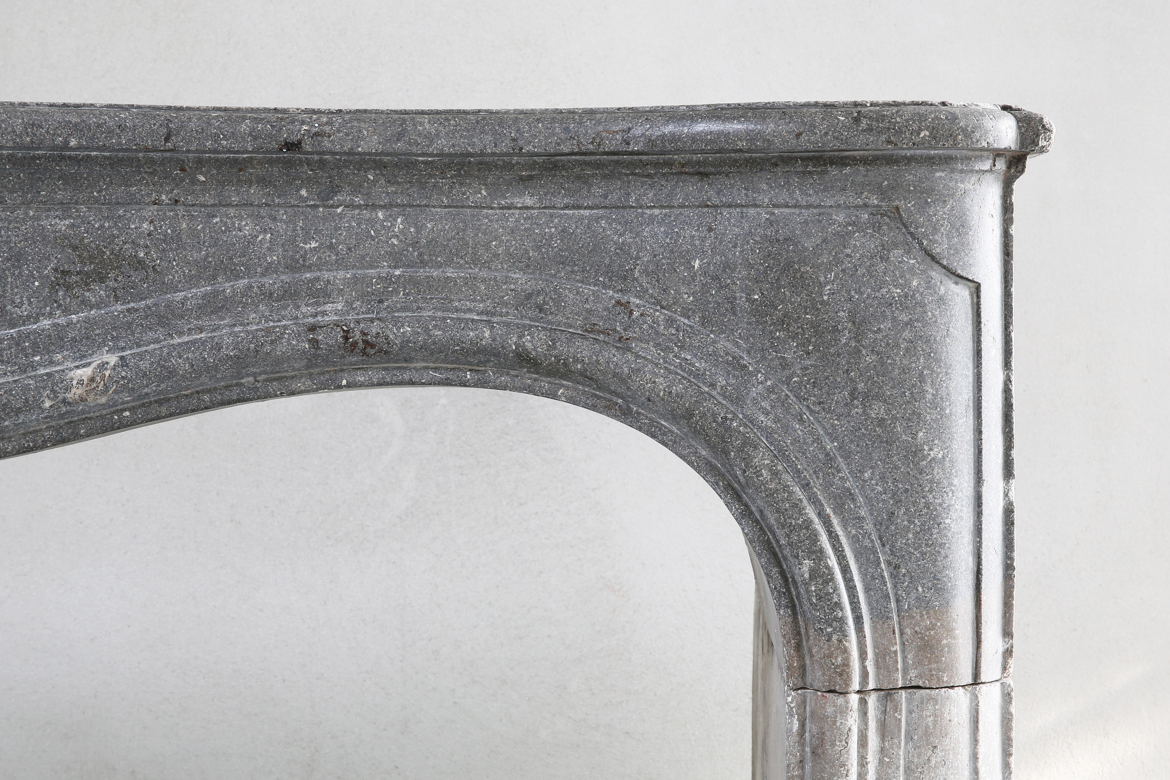 Other 19th Century Fireplace of French Marble Stone in Style of Louis XV